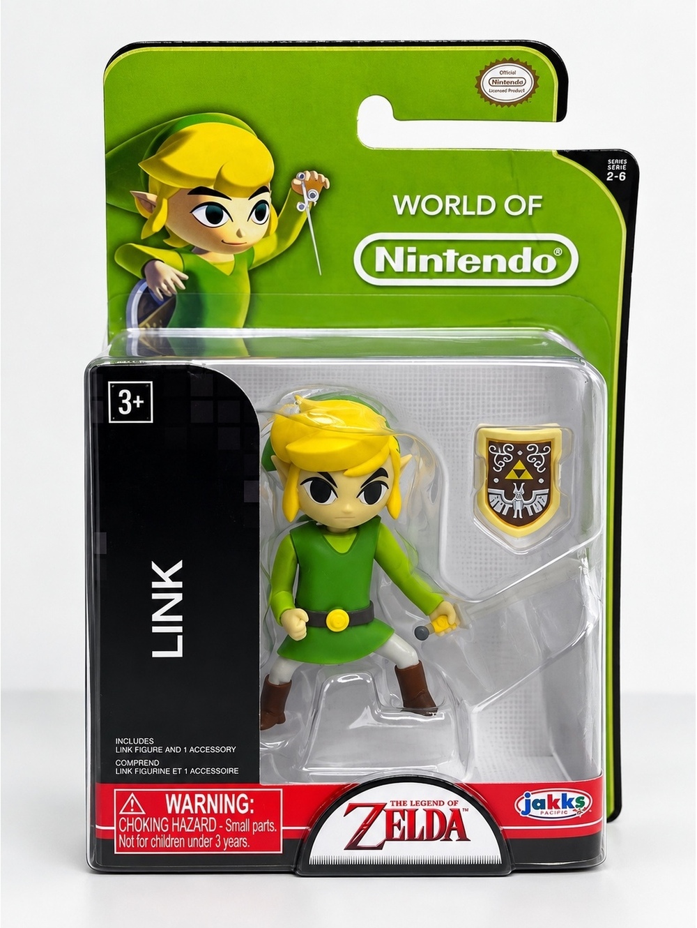 World of Nintendo Zelda Link Figure Hylian Shield Jakks 2017 New Sealed